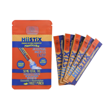 Photograph of product: Nanticoke Hiistix | Fruit Punch | 10mg Beverage Enhancer | 5pk