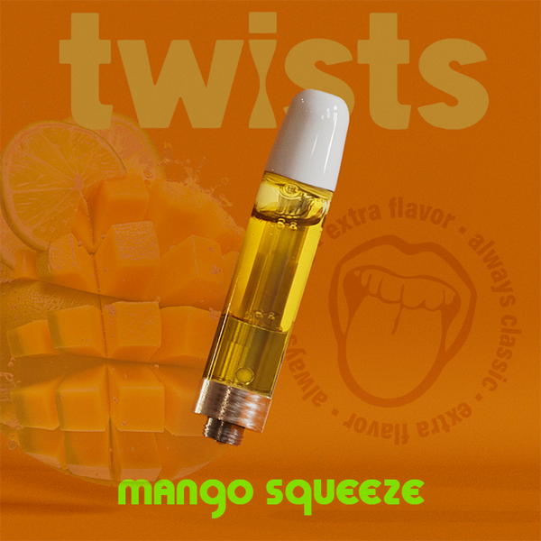 Photograph of product: Oil Twist - Mango Squeeze - Cartridge - 1000 mg