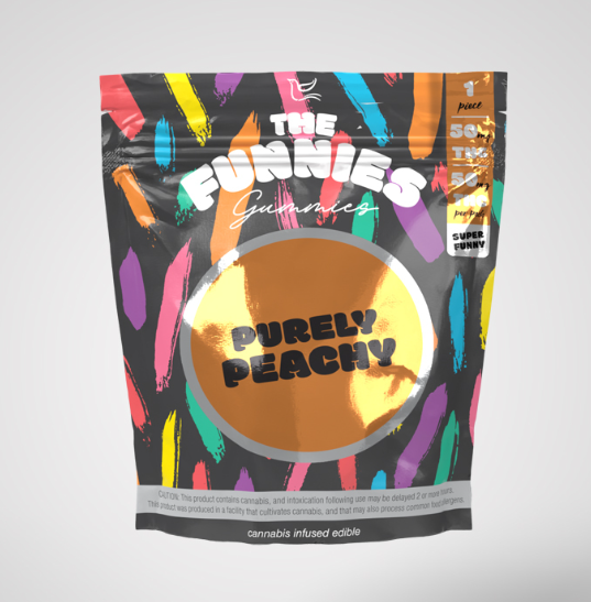 Photograph of product: Purely Peachy | Super Funny Gummy Purely Peachy 1pk 50mg