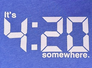 Photograph of product: BLUE IT'S 4:20 SOMEWHERE WOMENS