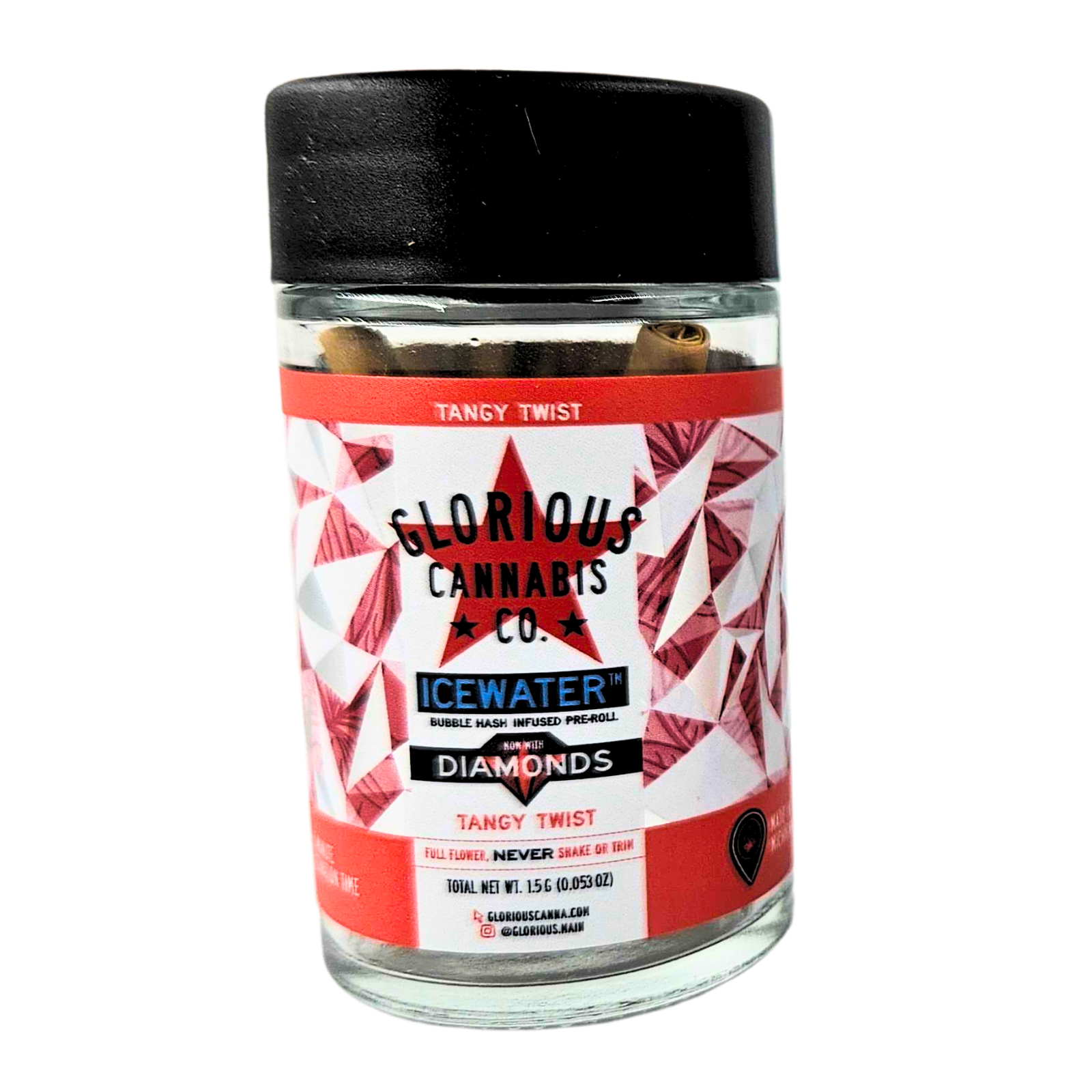 Photograph of product: GLORIOUS | ICC | Infused Preroll Pack | Tangy Twist | 3 x