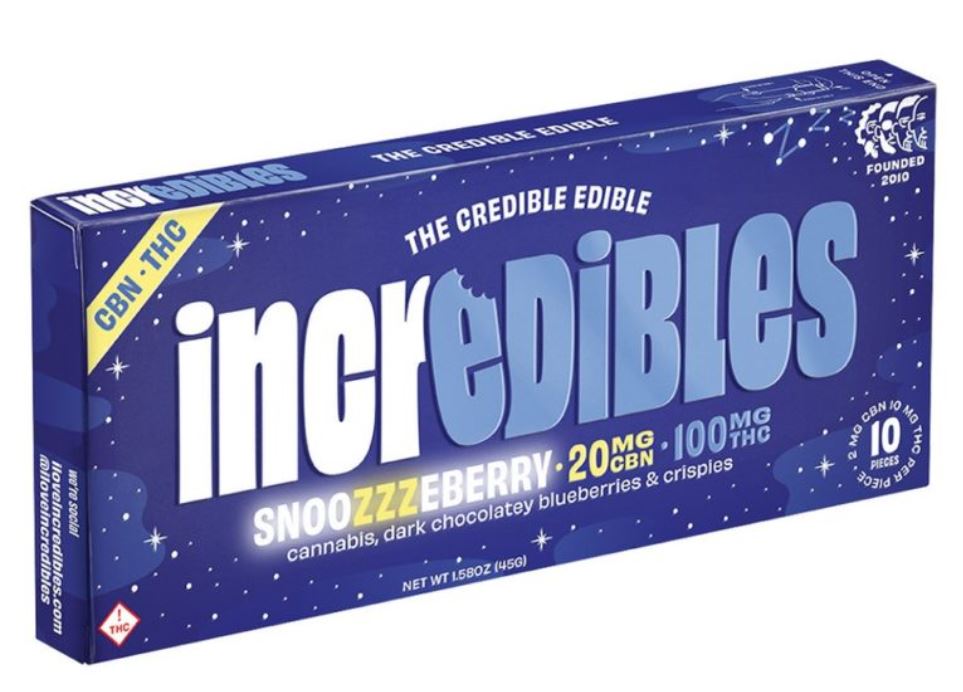 Photograph of product: Incredibles Snoozeberry Chocolate 10mg x 10ct