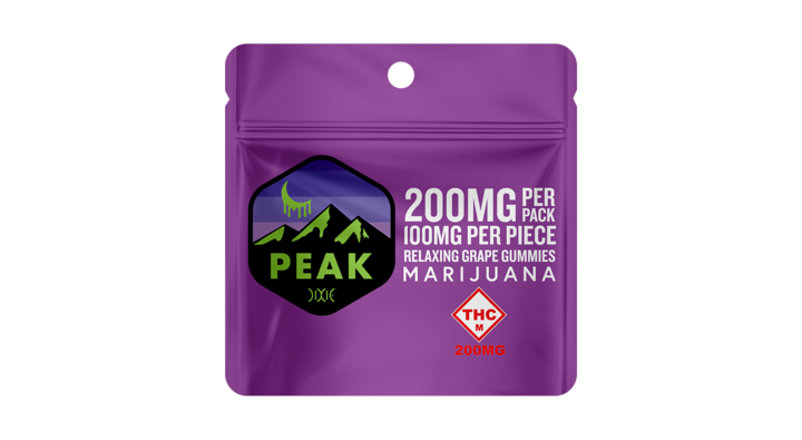 Photograph of product: Dixie Peak - Grape - Relaxing - 200mg 2pk