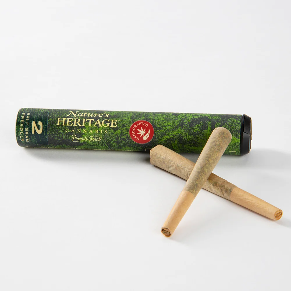 Photograph of product: Nature's Heritage Prerolls (2x.5g) Sour Bobby