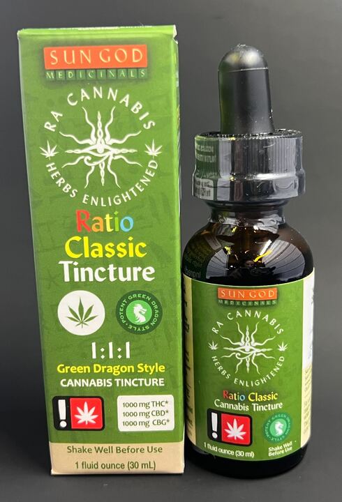 Photograph of product: RA Potent Green Dragon Tincture 1:1:1