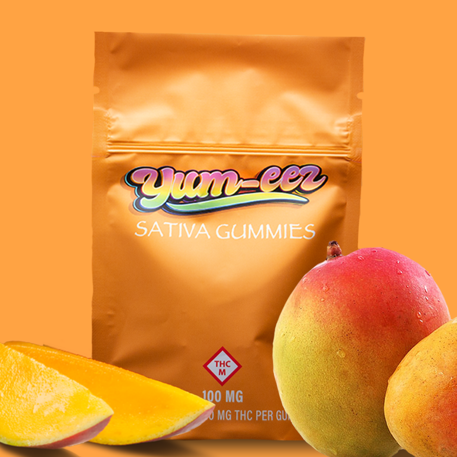 Photograph of product: YUM-EEZ - GUMMIES - 100MG - 10PK - MANGO - Oui'd