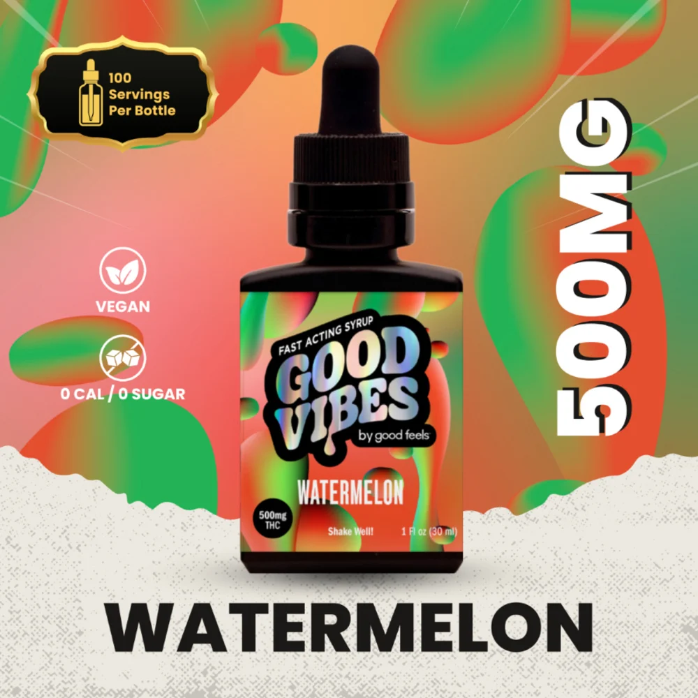 Photograph of product: Good Vibes Fast-Acting Syrup: Watermelon