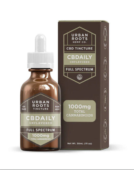 Photograph of product: Urban Roots - CBD Tincture - Full Spectrum - CBDaily (1000mg)