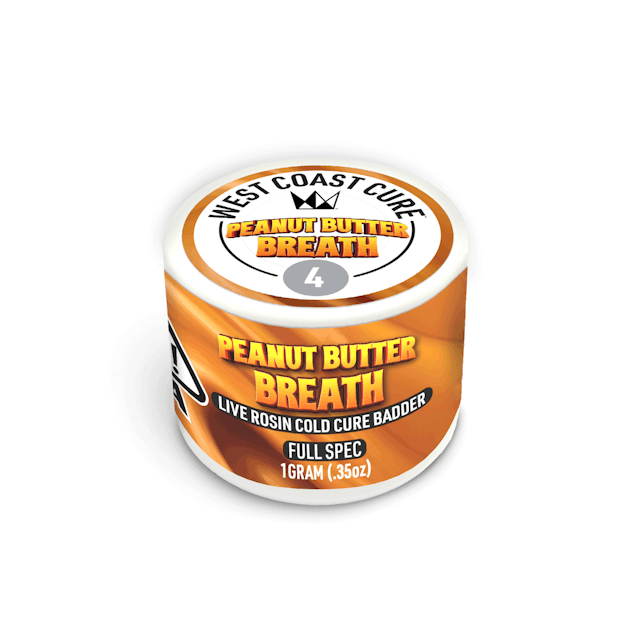 Photograph of product: Peanut Butter Breath - WCC 1g Tier 4 Rosin Cold Cure Badder - 