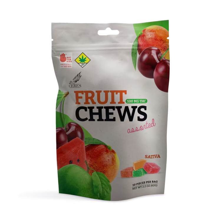 Photograph of product: 10pk Oui'd Assorted 1:1 Fruit Chews c