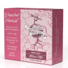 Photograph of product: Earthbound Remedies: Grapefruit Patchouli Full Spectrum 250MG Soap