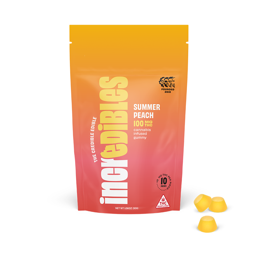 Photograph of product: Summer Peach Gummies | 10 x 10mg