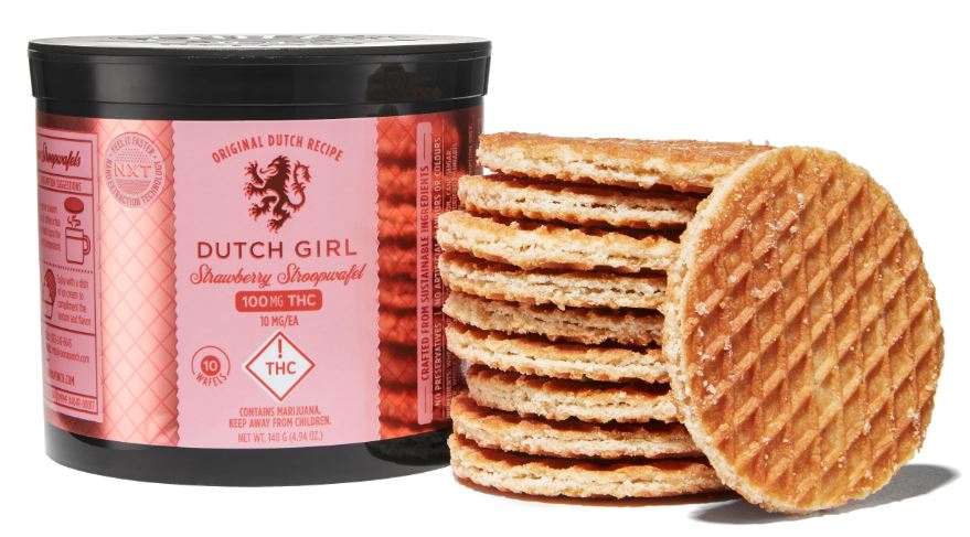 Photograph of product: Dutch Girl  Strawberry Stroopwafel - 100mg