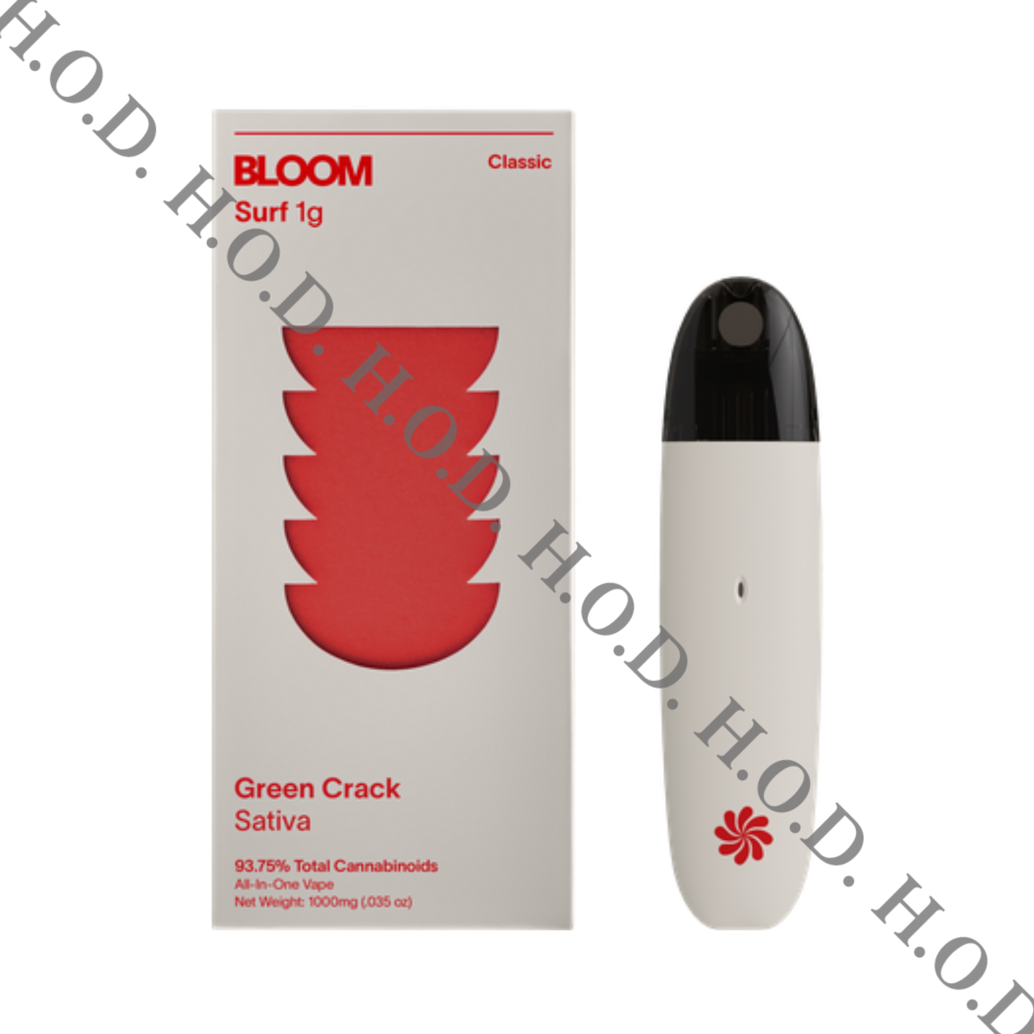 Photograph of product: Bloom Green Crack Disposable 1g
