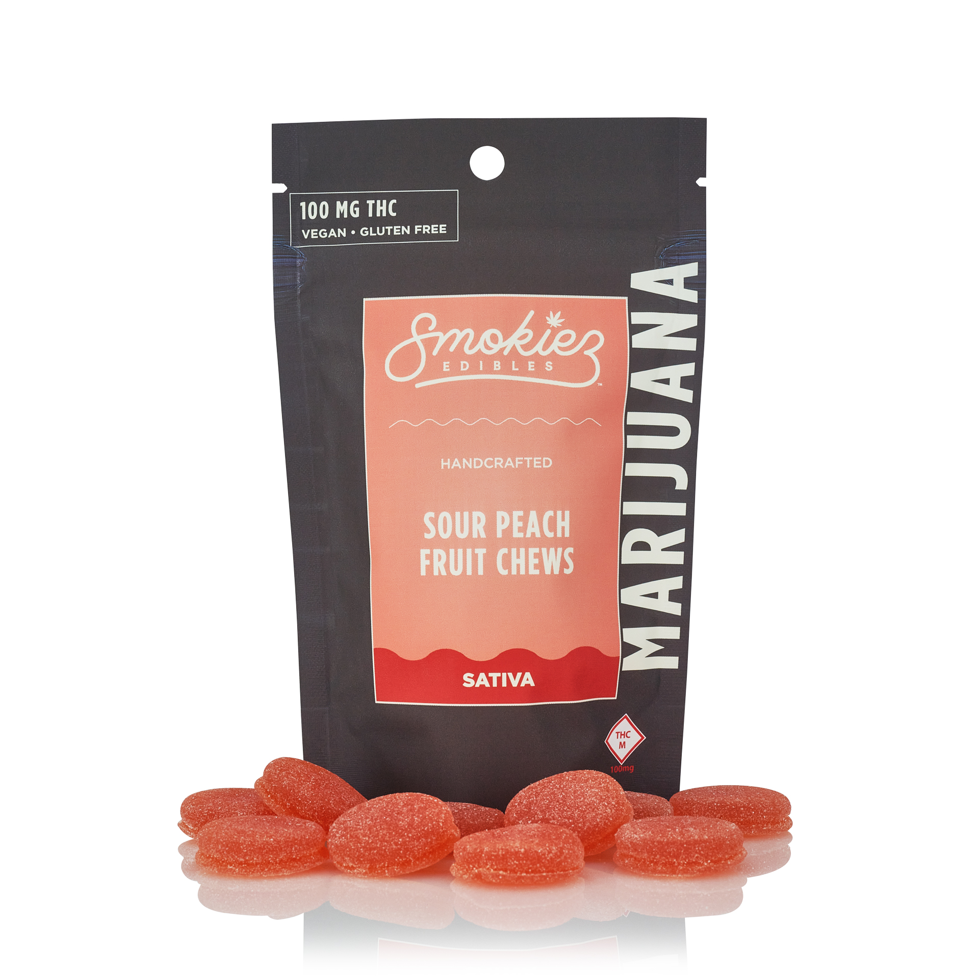Photograph of product: Sour Peach Oui'd Fruit Chews | 100mg
