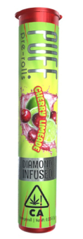 Photograph of product: 1g Cherry Limeade Diamond Infused Preroll - PUFF