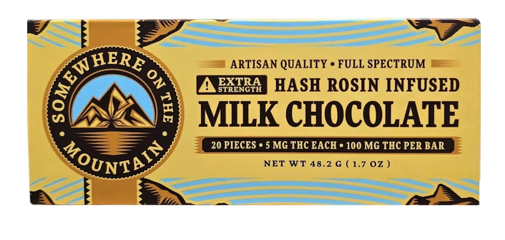 Photograph of product: au chocolat Rosin Infused | 100MG TH-oui Milk Chocolate Bar