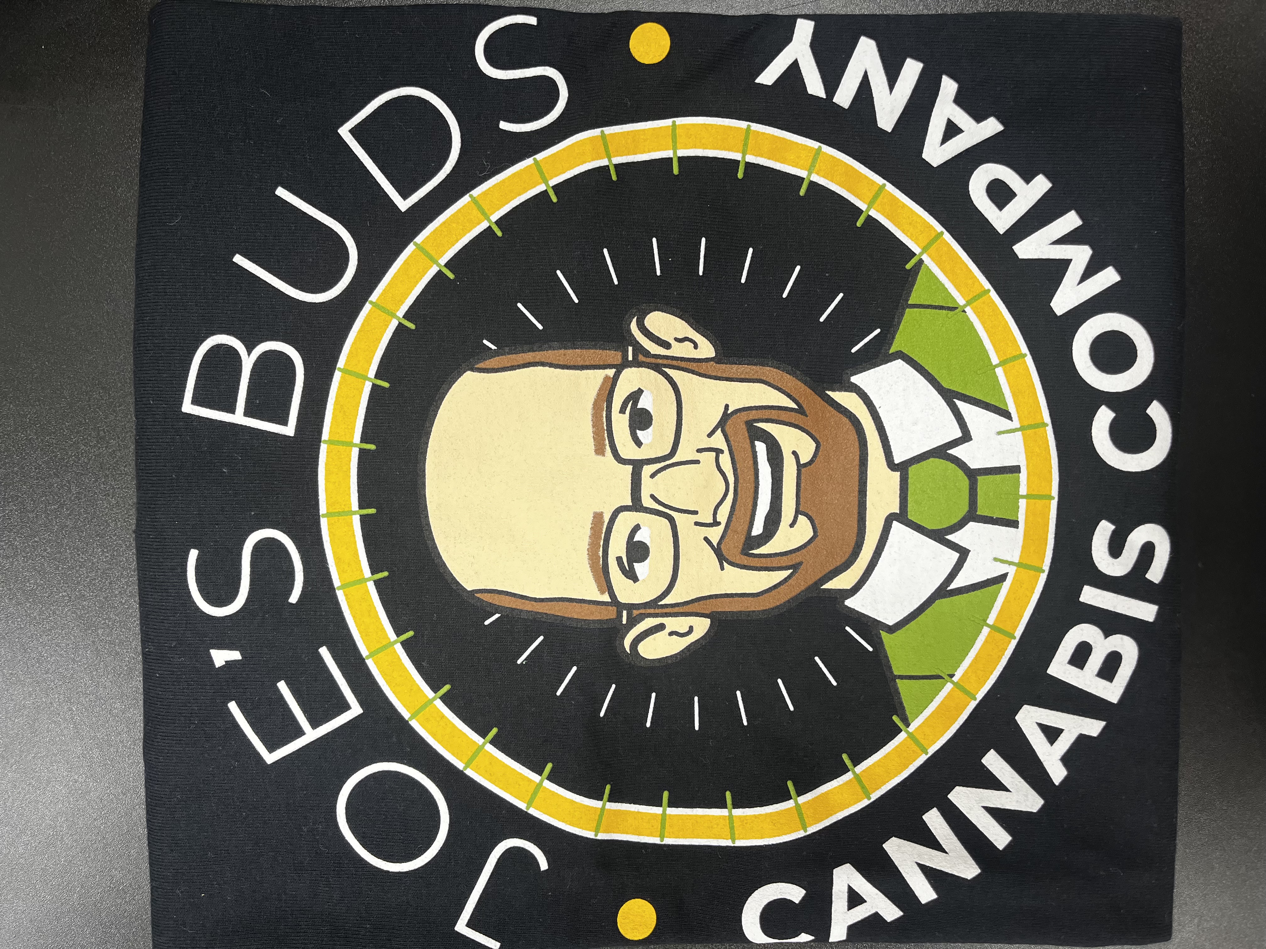Photograph of Product: JOE'S BUDS T-SHIRT FACE LOGO BLACK