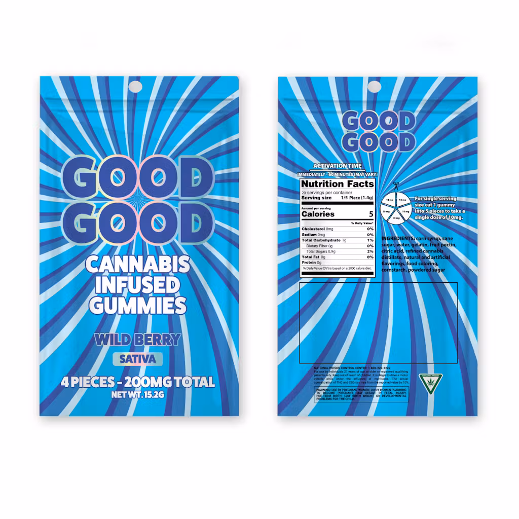 Photograph of product: Good Good - 200mg Gummies - Wildberry
