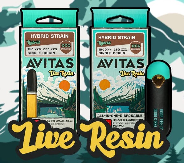 Photograph of product: Avitas - BANANA CAKES - Live Resin Cartridge - (1g) - S