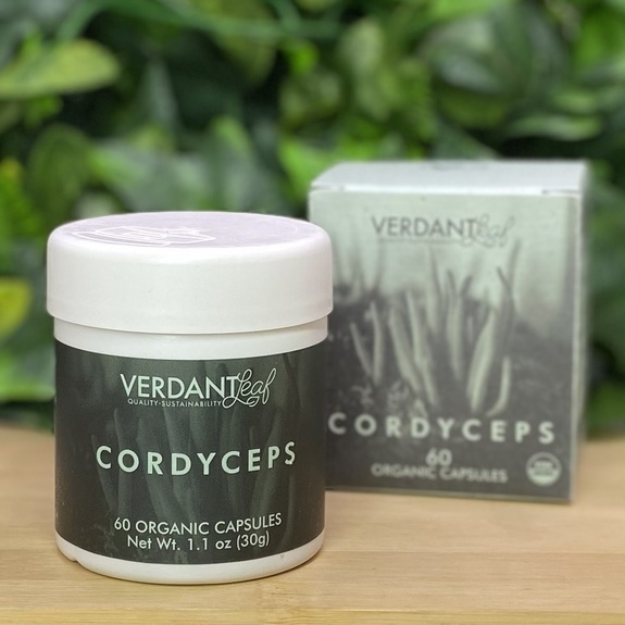 Photograph of product: Cordyceps - 60 Functional Mushroom Capsules - Verdant Leaf