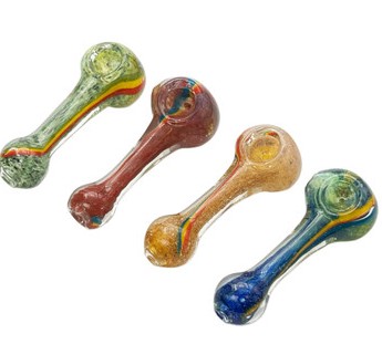 Photograph of product: 35PRLF2 3.5" RASTA LINE FRIT GLASS HAND PIPE