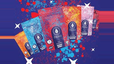 Photograph of product: Choice Chews 200mg  Strawnana Smoothie