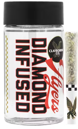 Photograph of product: CHERRY HEARTS | DIAMOND INFUSED PREROLL 5PK | 0.5G