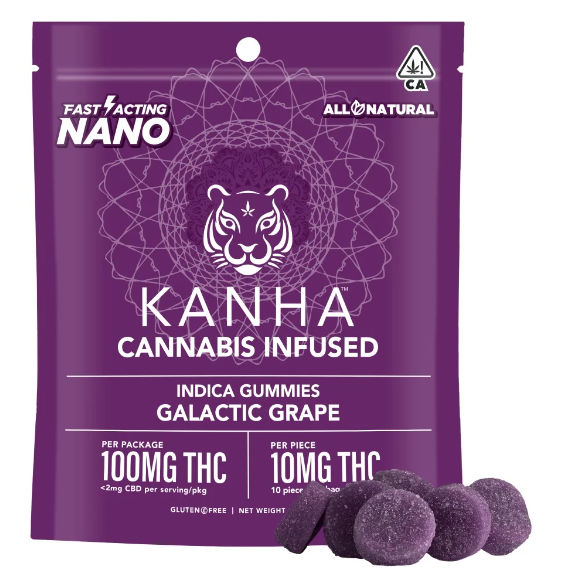 Photograph of product: GALACTIC GRAPE NANO GUMMIES 100MG