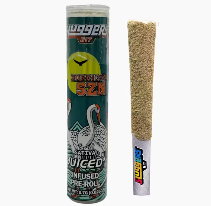 Photograph of product: Sluggers Hit Hurricane SZN Infused Preroll .7g