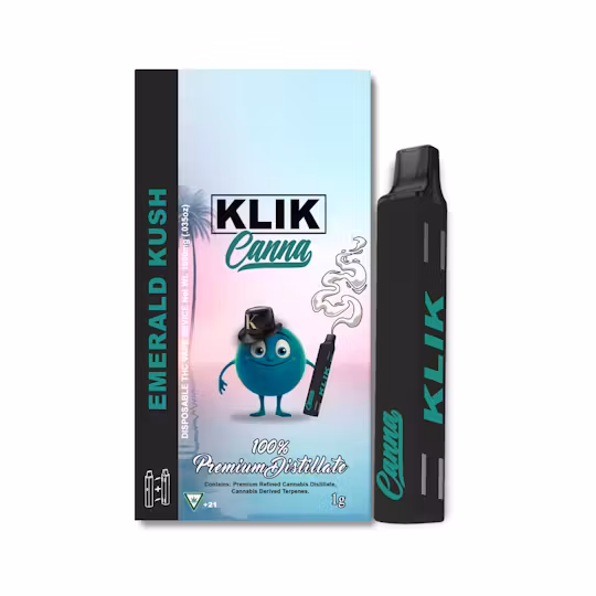 Photograph of Product: Klik | Emerald Kush | 1G Magnetic Distillate Disposable