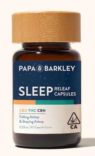 Photograph of product: 1:1:1 CBD/CBN/TH-oui Sleep Releaf Capsules - Capsules