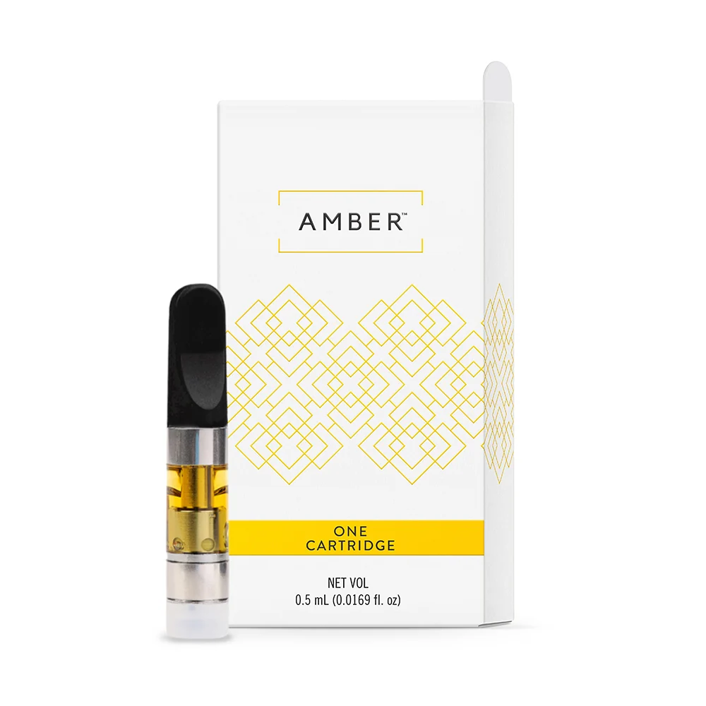 Photograph of product: Amber Live Rosin Cartridge (S) TROPICANA CHERRY
