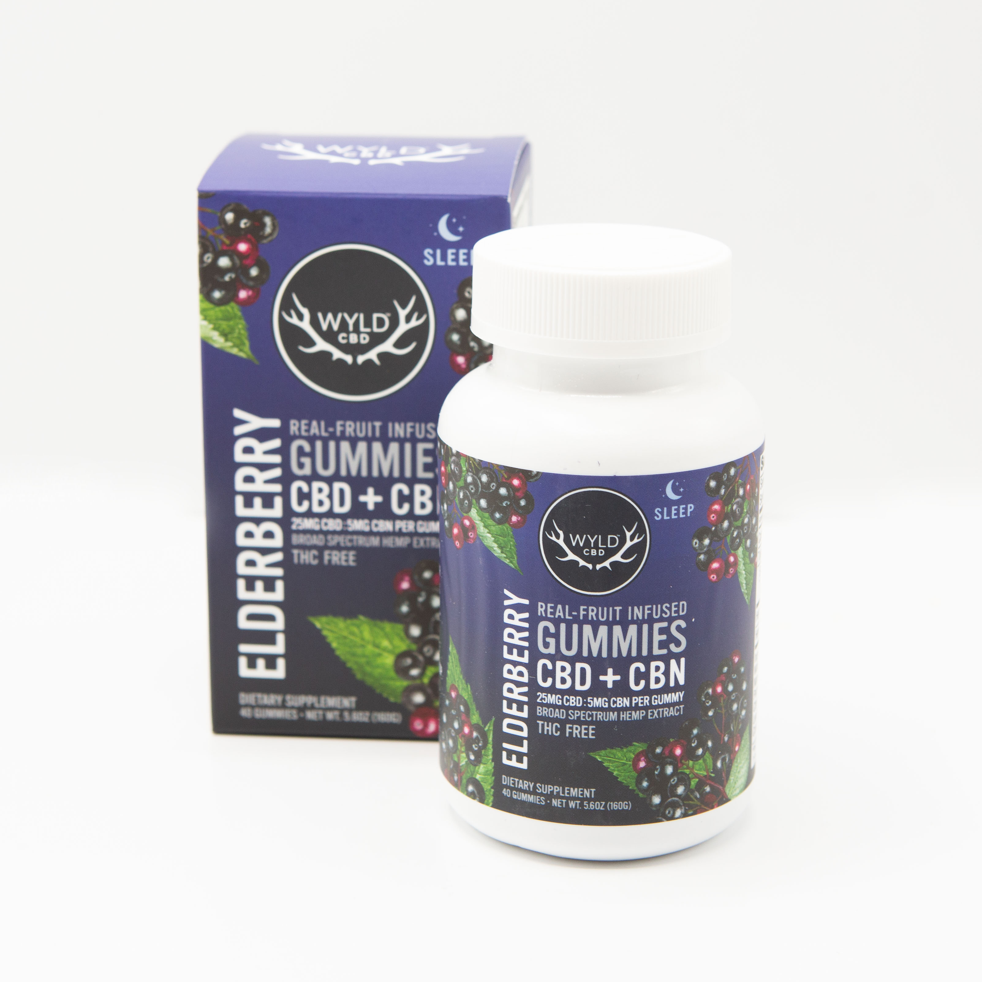 Photograph of product: Wyld CBD/CBN Gummies - Elderberry - 40pk - $60