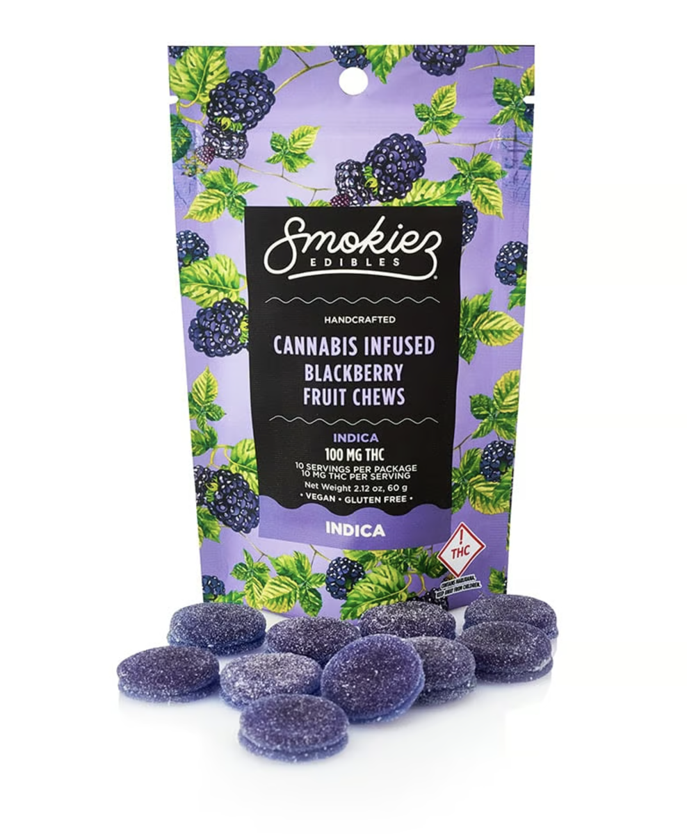 Photograph of product: Smokiez Gummies - 100mg - Sweet Blackberry (Oui'd)