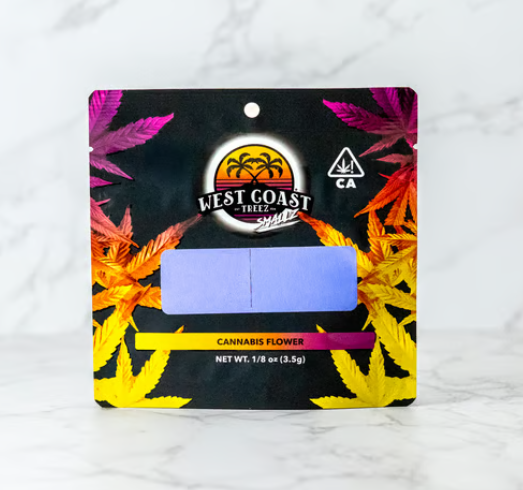 Photograph of product: West Coast Treez - Flower - Smallz - Grape Ape - 3.5G