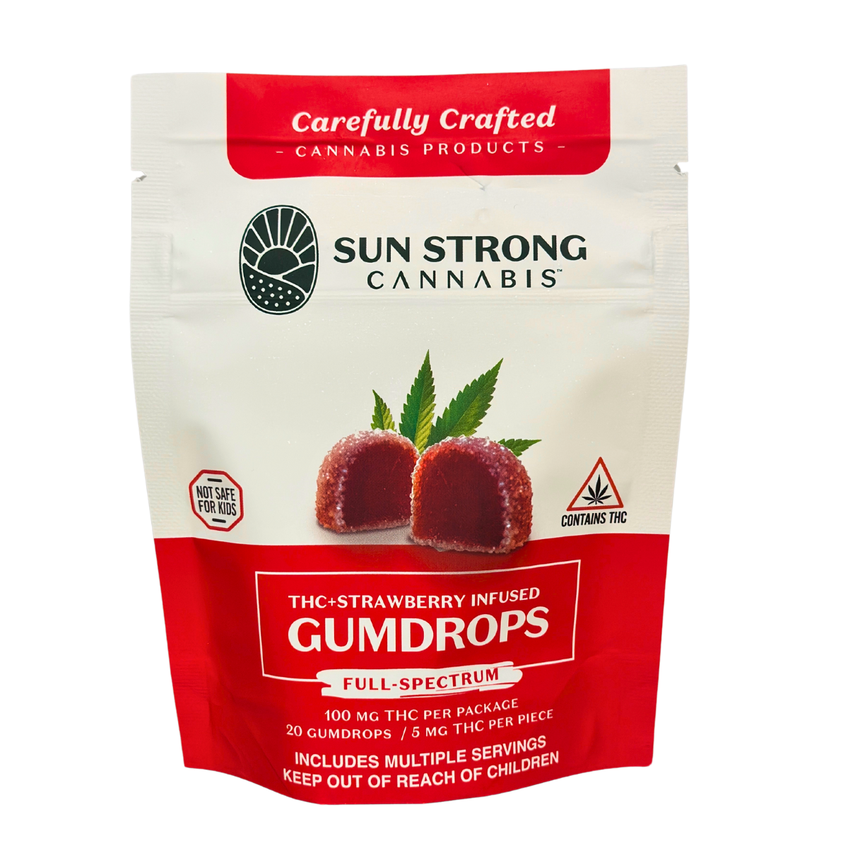 Photograph of product: 5MG TH-oui | 20PK Strawberry Gumdrops