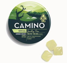 Photograph of product: Camino - Sparkling Pear 2:6 TH-oui:CBD 40mg 20pk Gummies