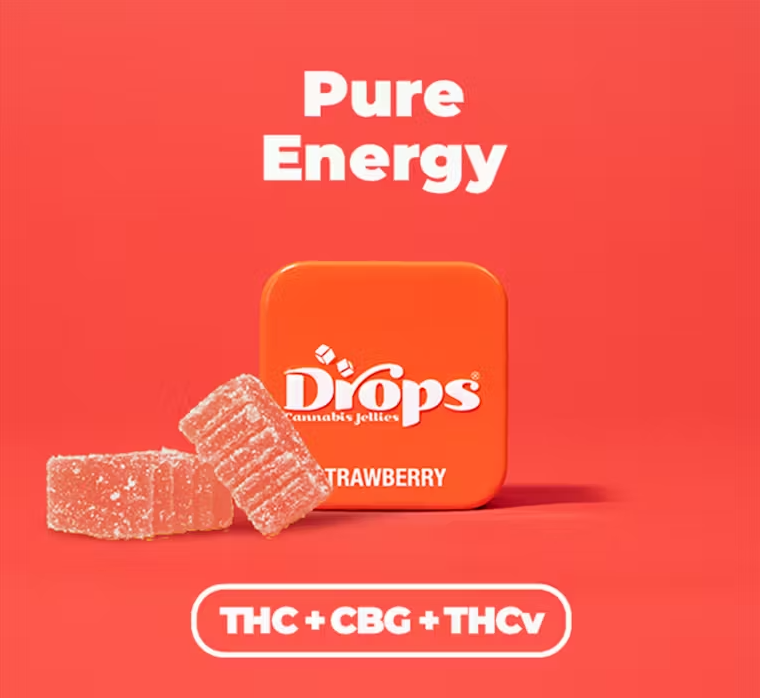 Photograph of product: SINGLE - ENHANCED STRAWBERRY [S] PURE ENERGY (TH-oui:CBG:TH-ouiV)LIVE ROSIN GUMMY - 50 MG