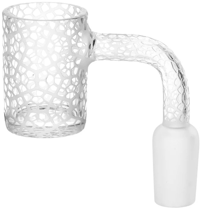 Photograph of product: Pulsar Cellular Mosaic Etched Quartz Banger - 14mm - Male