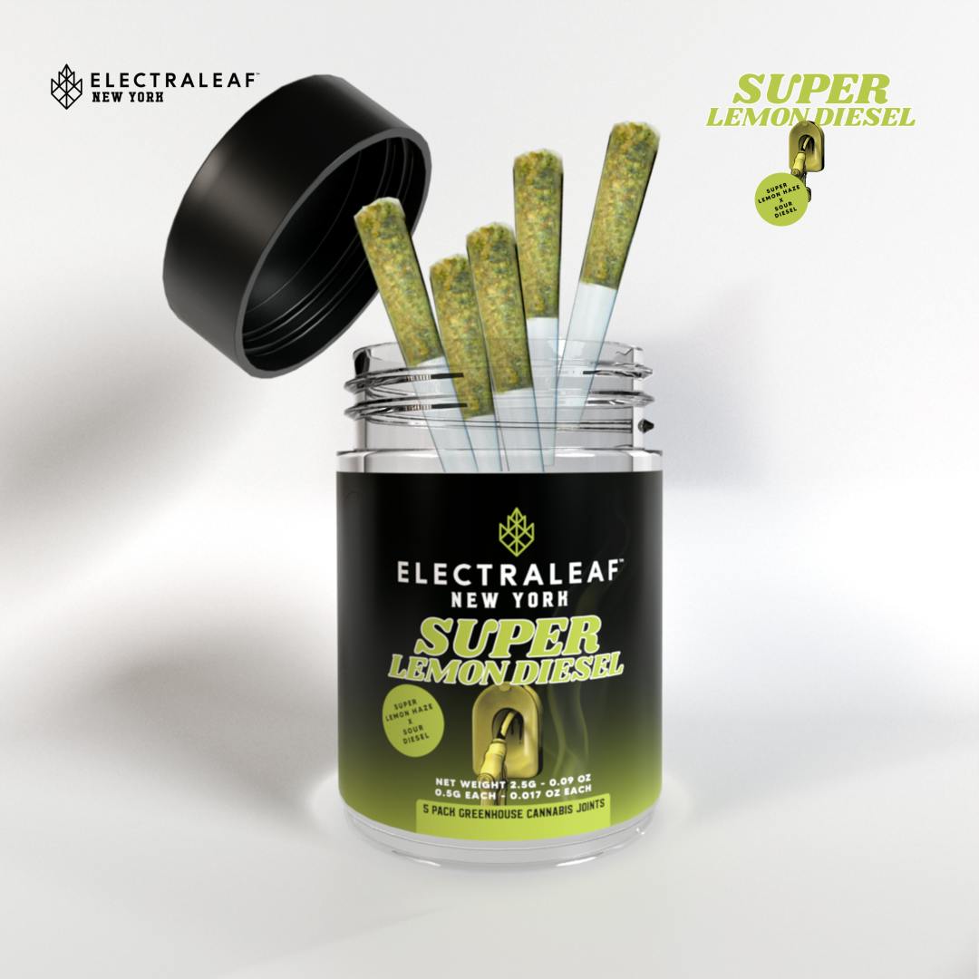 Photograph of product: Electraleaf - Super Lemon Diesel (S) - 21.78% - 5pk Pre roll