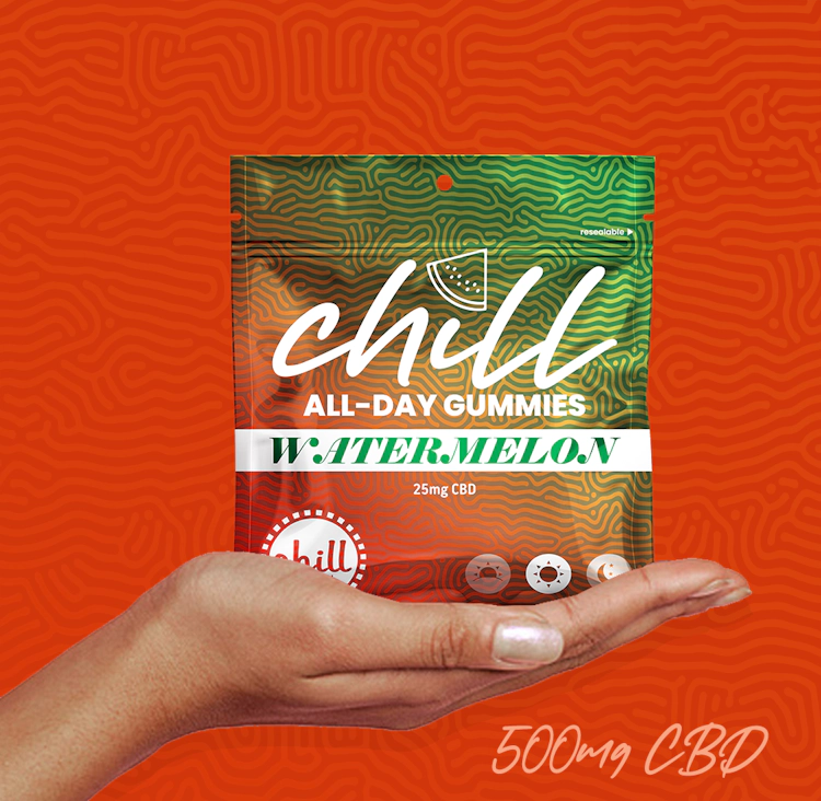 Photograph of product: CHILL |  ALL- DAY WATERMELON CBD GUMMIES