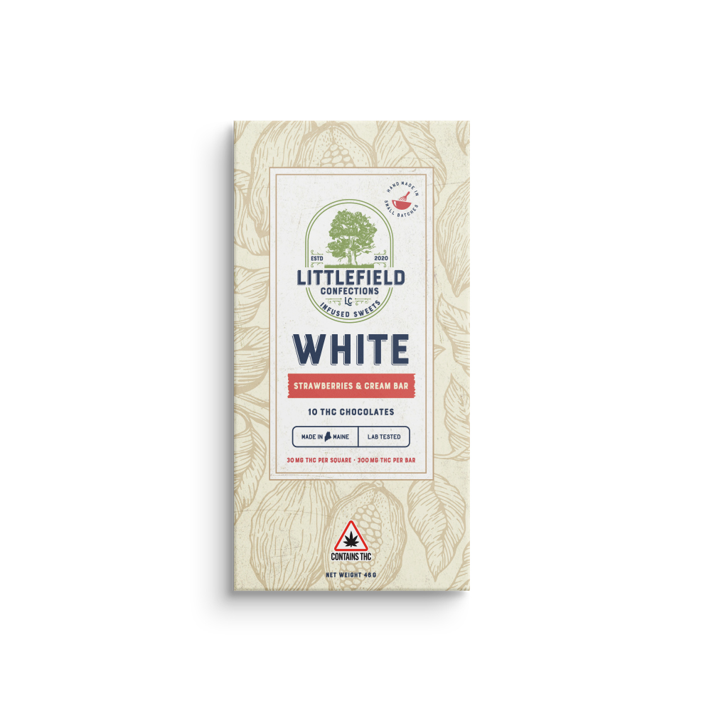 Photograph of product: LFC 300MG TH-oui White Bar - Strawberries & Cream