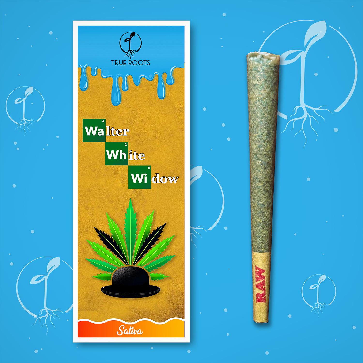 Photograph of product: Canvas Cones - Walter White Widow - Preroll 1.1g [Oui'd]