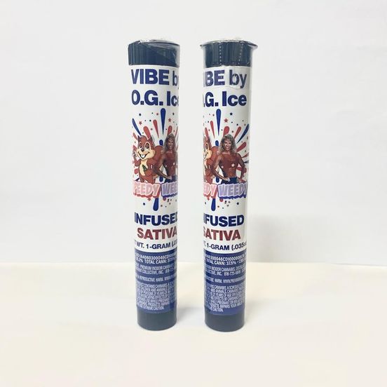 Photograph of product: D. OG Ice x Speedy Oui'dy 1g Infused Pre Roll - Vibe - 