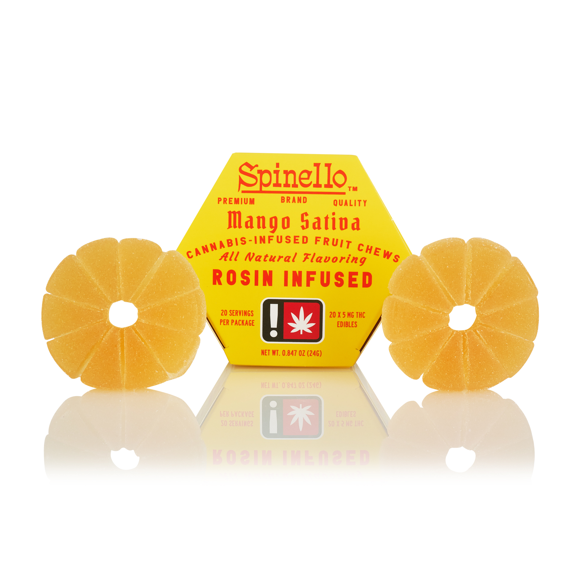 Photograph of product: Mango Oui'd Rosin Fruit Chews | 100mg