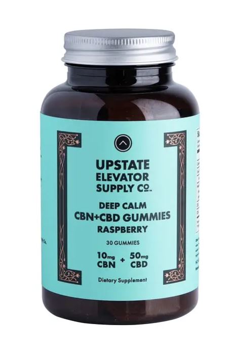 Photograph of product: Upstate Elevator Supply - Deep Calm CBN+CBD Raspberry Gummies 60mg x 30ct
