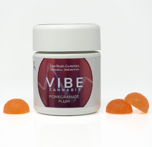 Photograph of product: VIBE - GUMMIES ROSIN - 250MG - 10PK - POMEGRANATE PLUM - HYBRID