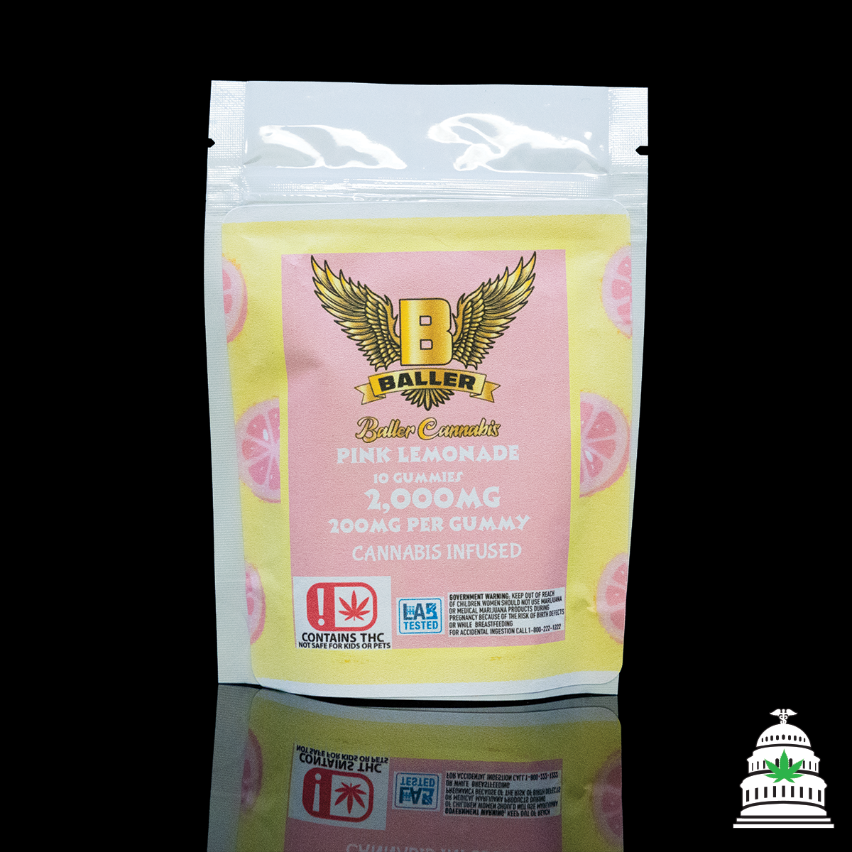 Photograph of Product: Pink Lemonade - 2000mg Baller Gummies