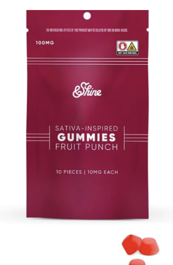 Photograph of product: &shine | Fruit Punch Bites | 10pk/100mg